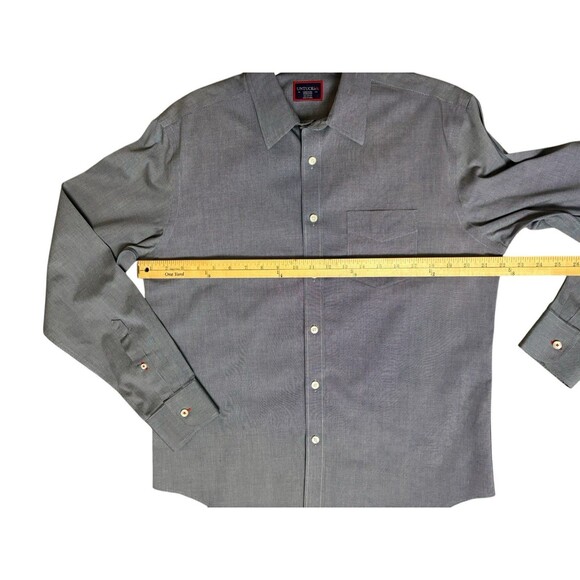 Untuckit Pio Cesare Button Down Shirt Men's Med Blue Micro Dots Wrinkle Free - Picture 6 of 7